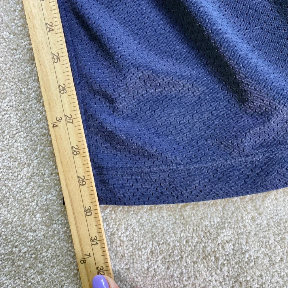 Nike‎ Mesh Track Pants Mens Large Navy Blue Orange Stripe Athletic Sweatpants
